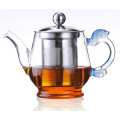 Fashion Design with Stainless Steel Filter and Handle Borosilicate 400ml Glass Tea Pot